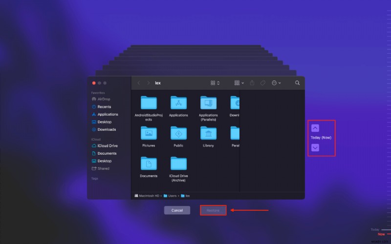 Cách khôi phục bản sao lưu từ máy thời gian trên máy Mac 