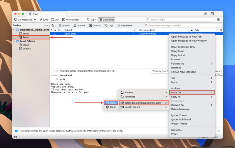 Cách khôi phục email Thunderbird đã xóa trên máy Mac:Tất cả những gì bạn cần biết
