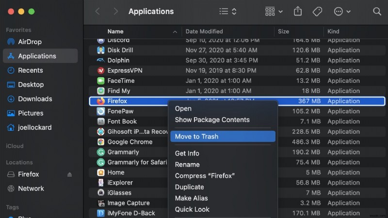 Cách gỡ cài đặt Firefox trên Mac