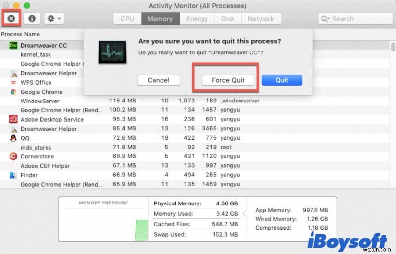 Cách giải phóng bộ nhớ / RAM trên Mac / MacBook Pro?