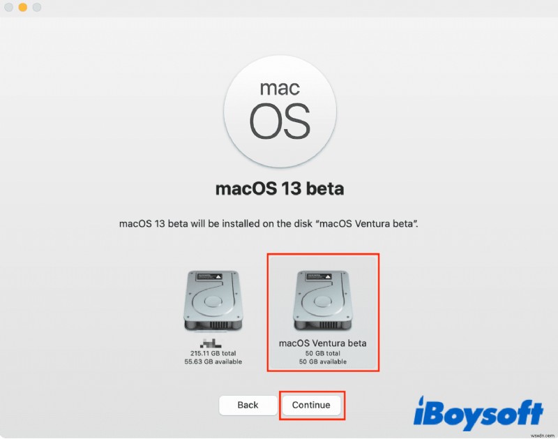 Chạy hai phiên bản macOS trên cùng một máy Mac