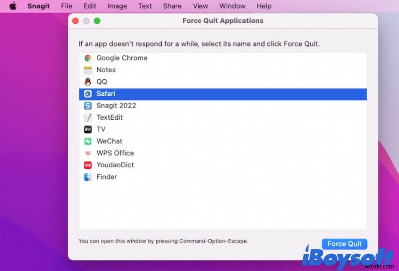 Buộc thoát không hoạt động trên Mac, Cách buộc thoát ứng dụng bị đóng băng