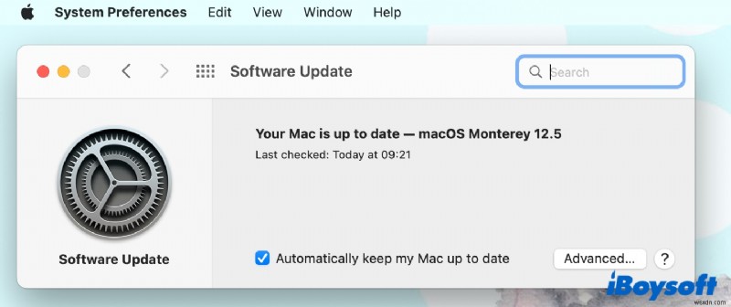 Khắc phục sự cố khi bạn tắt máy do sự cố trên macOS Monterey