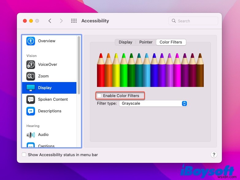 Dòng màu tím / xanh lam / hồng / đen / xanh lục trên màn hình Mac [Tại sao và các bản sửa lỗi]