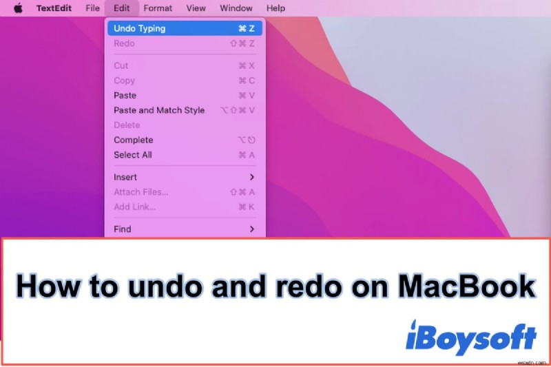 Cách hoàn tác trên Mac / MacBook &Cách làm lại trên Mac