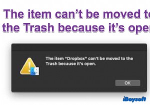 Mac cho biết mục không thể được chuyển vào thùng rác vì nó đang mở, cách khắc phục?