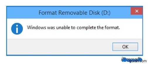 Windows không thể hoàn thành định dạng, cách khắc phục