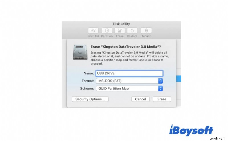 Cách định dạng ổ USB trên Mac cho cả Mac và PC?