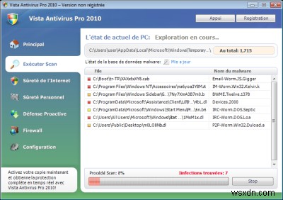 Loại bỏ Vista Antivirus 2010 - Hướng dẫn loại bỏ Phần mềm gián điệp này