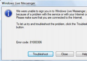Cách sửa lỗi MSN Messenger / Windows Live  81000306 