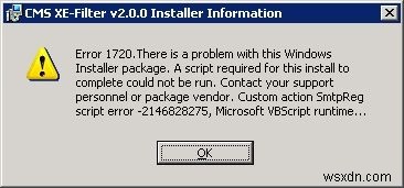 Hướng dẫn sửa lỗi Windows 1720 
