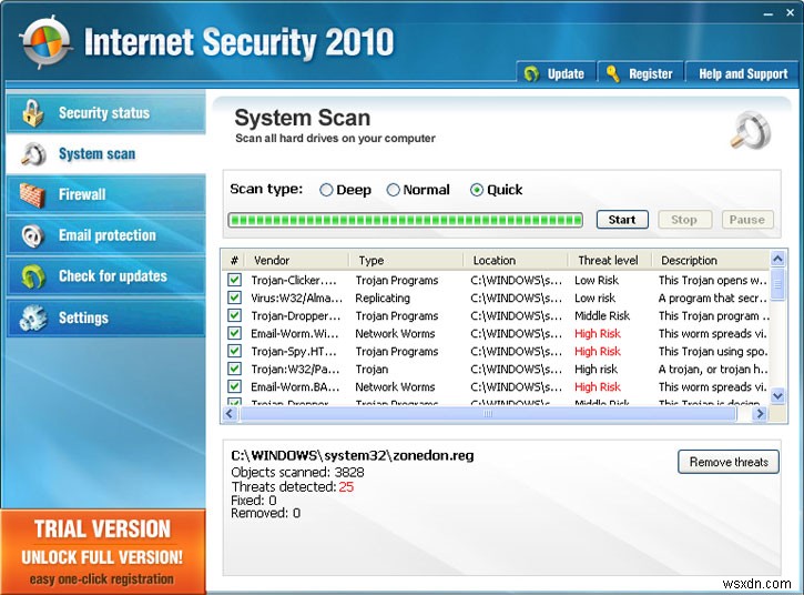 Gỡ bỏ Internet Security 2010 - Cách gỡ cài đặt Internet Security 2010 Forever
