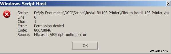 800A0046 (Quyền bị từ chối) Sửa lỗi - Sửa chữa  Windows Installer 