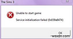 Sims 3 0x039e8474 Hướng dẫn sửa lỗi - Cách khắc phục lỗi này tốt