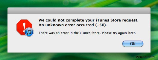 Hướng dẫn sửa chữa lỗi 50 iTunes 