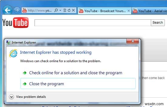 Hướng dẫn khắc phục sự cố của Internet Explorer 9