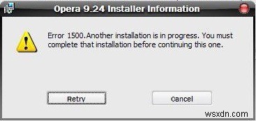 Cách sửa lỗi Windows 1500 