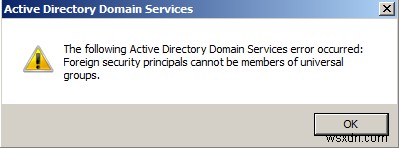 Dịch vụ miền Active Directory không khả dụng  Sửa lỗi (Khi sử dụng máy in)