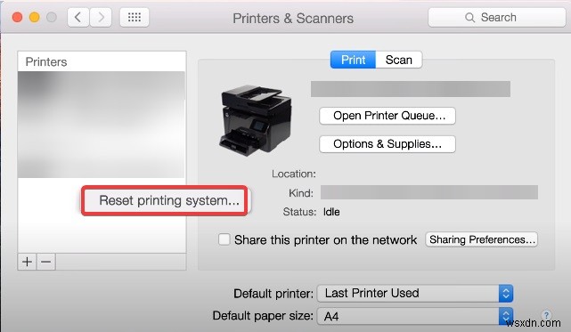 Hướng dẫn Cơ bản để Đặt lại Hệ thống In Máy in HP (Mac) - PCASTA