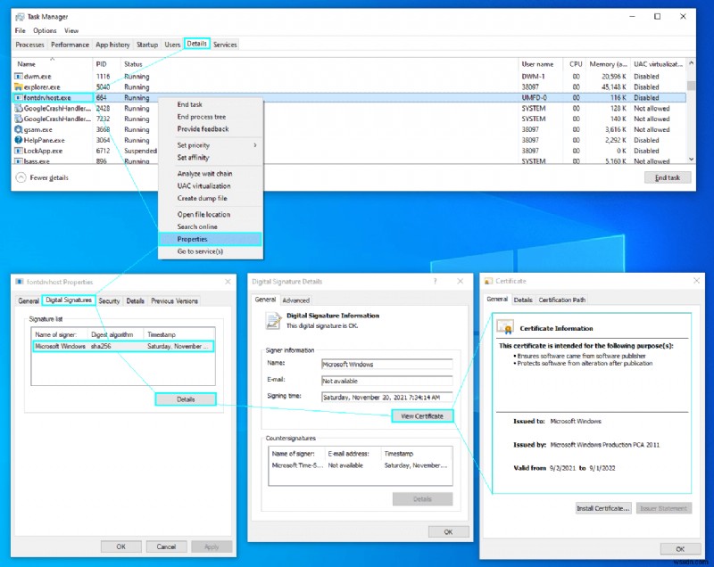 Usermode Font Driver Host có phần mềm độc hại không? 