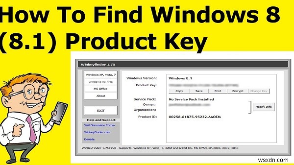 Cách tìm khóa sản phẩm Windows 8 (8.1)