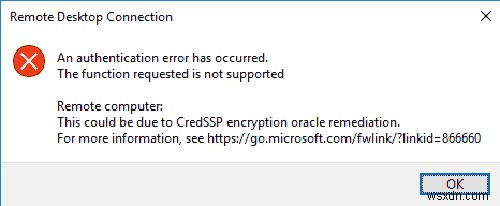 Cách khắc phục lỗi xác thực RDP do CredSSP