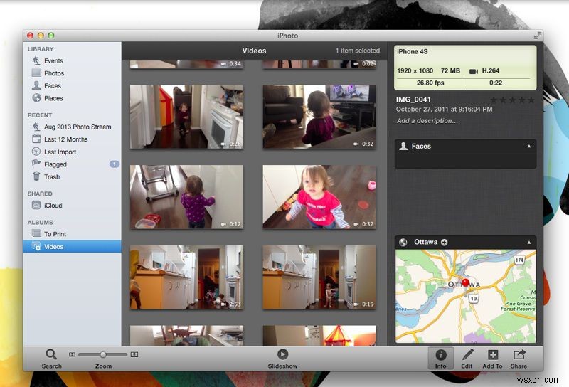 Cách tìm video của bạn nhanh chóng trong iPhoto