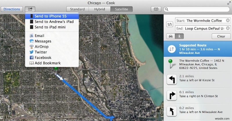 Cách gửi chỉ đường đến iPhone của bạn từ Apple Maps dành cho Mac 