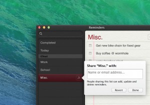 Bạn có thể chia sẻ danh sách lời nhắc của mình trong Mavericks