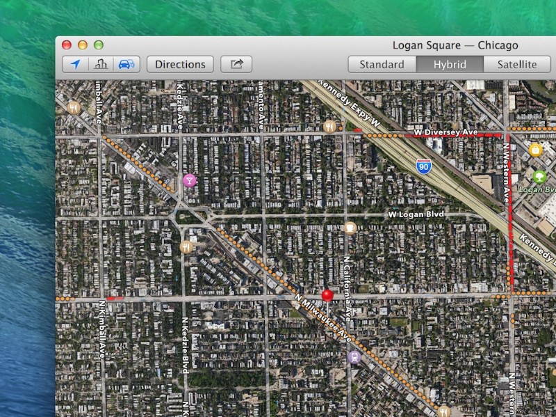 Cách nhận báo cáo giao thông trong bản đồ cho OS X