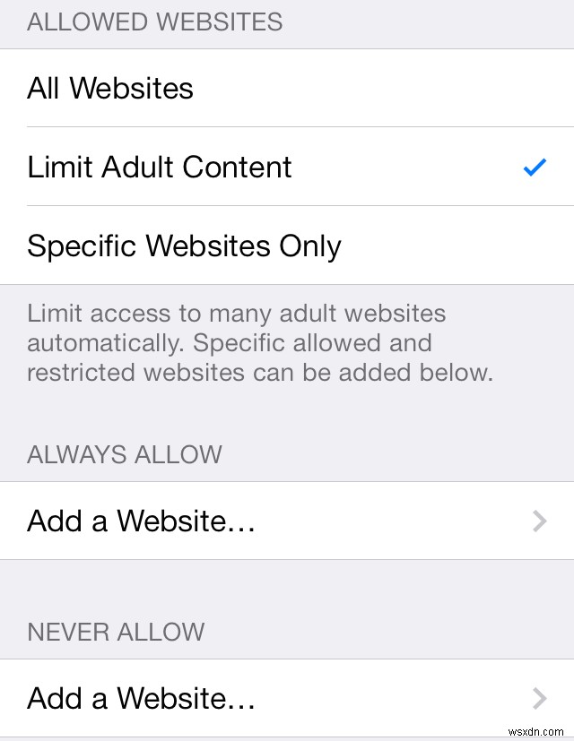 Cách chặn các trang web cụ thể và nội dung người lớn trong Safari cho iOS