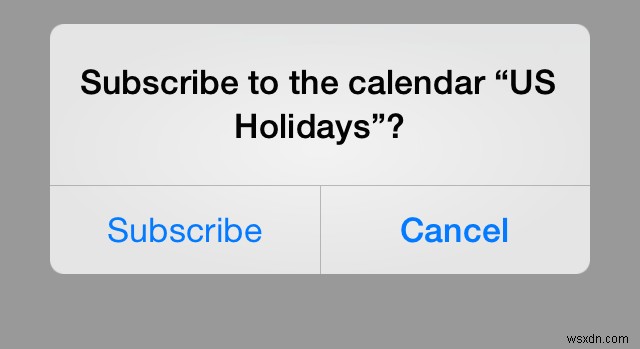 Đây là cách để có các kỳ nghỉ ở Hoa Kỳ trong Calendar.app dành cho iOS