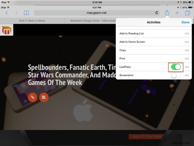 Mẹo thứ ba:Bật tiện ích mở rộng Safari trên iOS 8 