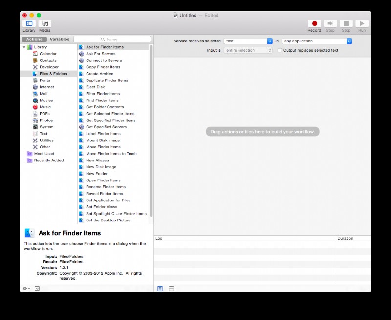 31 ngày sử dụng OS X Mẹo:Sử dụng Automator để thay đổi kích thước nhiều hình ảnh cùng một lúc