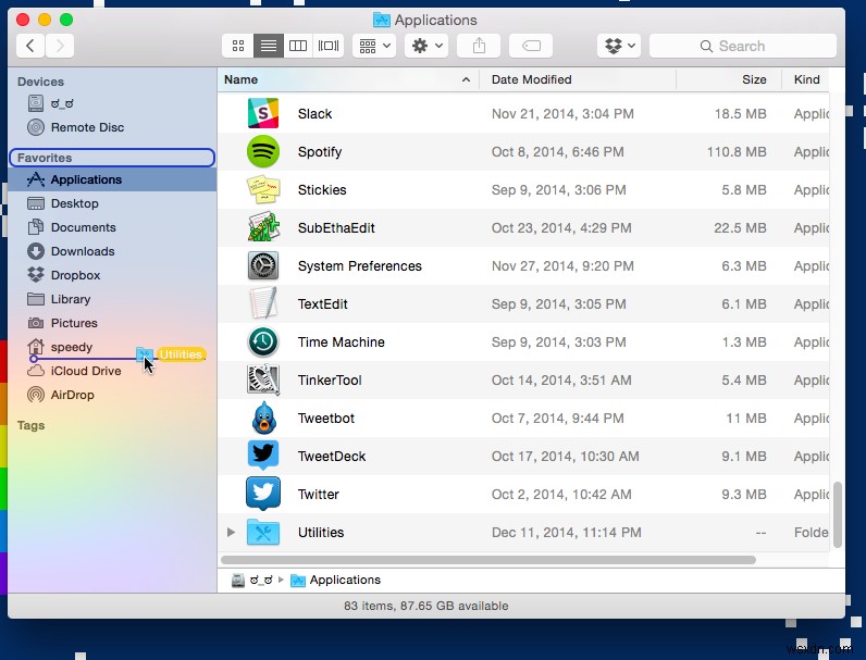 31 ngày sử dụng OS X Mẹo:Kiểm soát thanh bên của Finder