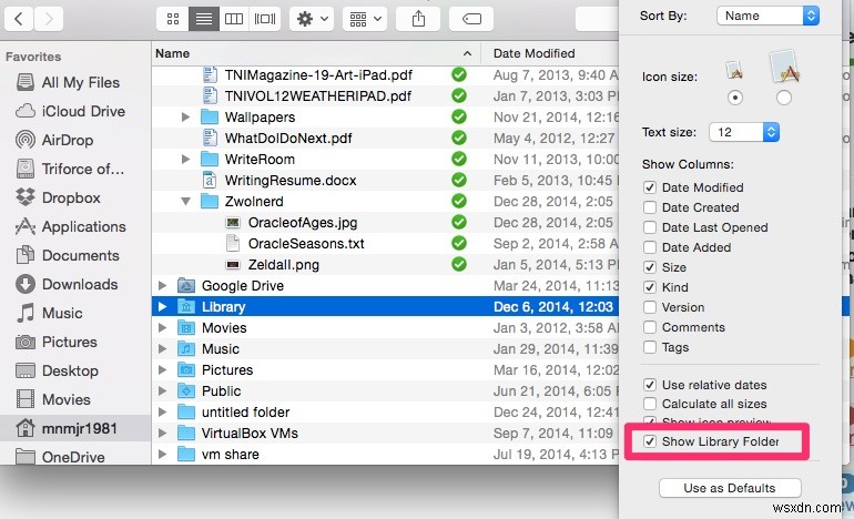 Mẹo Thứ Ba:Luôn hiển thị Thư mục Thư viện trên máy Mac của bạn