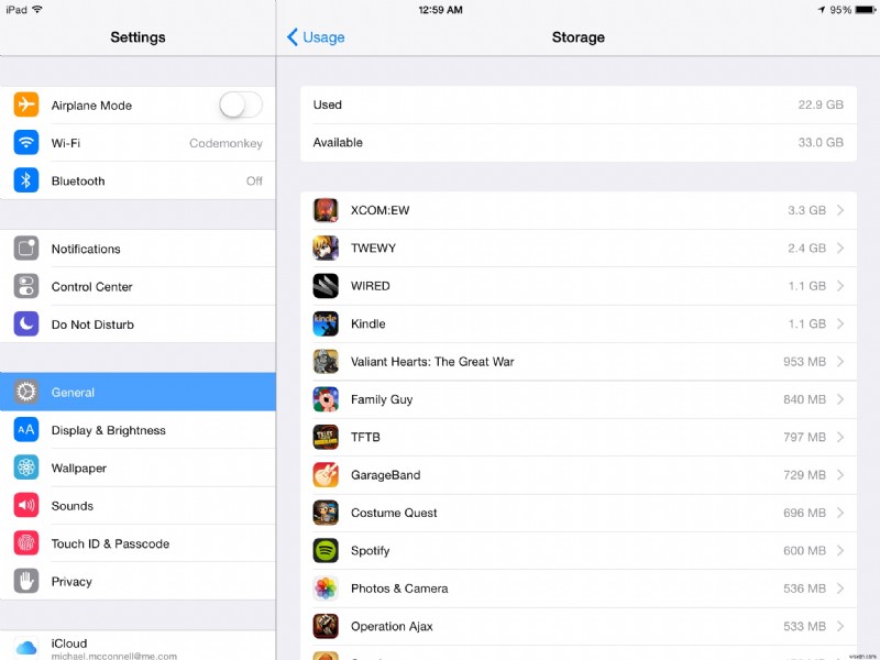 30 ngày sử dụng iOS Mẹo:Xem ứng dụng của bạn sử dụng bao nhiêu dung lượng lưu trữ