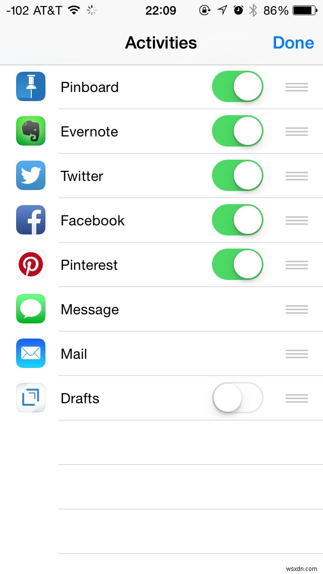 30 ngày sử dụng iOS Mẹo:Thêm hoặc sắp xếp lại các mục trong trang tính chia sẻ
