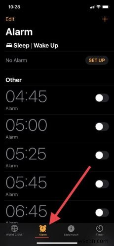 30 ngày sử dụng iOS Mẹo:Đặt báo thức khác cho những ngày khác nhau