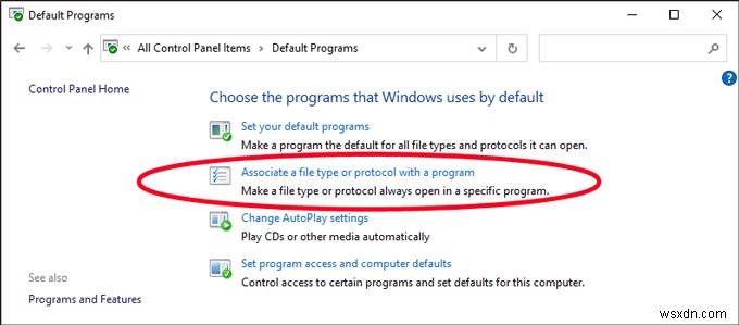 Cách thay đổi liên kết tệp trong Windows 10