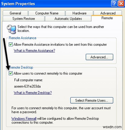 Cách thiết lập Remote Desktop trên Windows XP