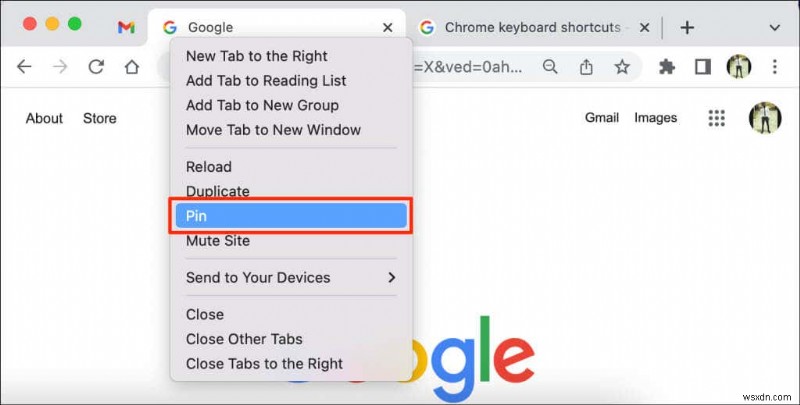 Cách ghim tab trong Google Chrome
