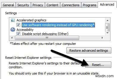 Cách khắc phục Internet Explorer đã gặp sự cố và cần phải đóng 