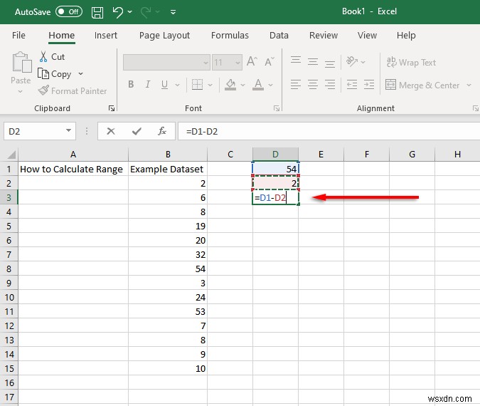 Cách tìm và tính phạm vi trong Excel