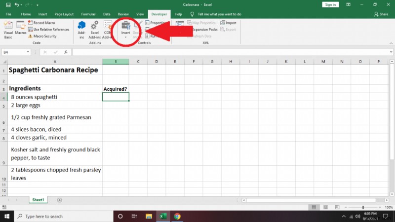 Cách tạo danh sách kiểm tra trong Excel