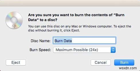 Cách ghi đĩa DVD trên máy Mac 