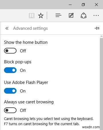 Cách tắt Adobe Flash trong Microsoft Edge trên Windows 10 