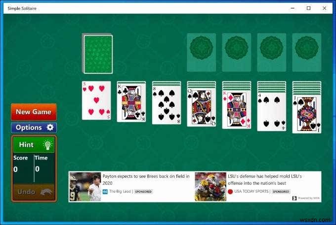 7 phiên bản phần mềm tốt nhất của Solitaire cho Windows 10