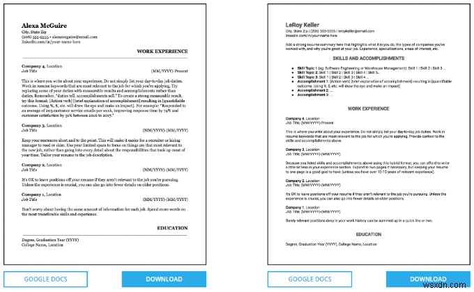 3 trang web để tìm mẫu sơ yếu lý lịch miễn phí trên Google Documents