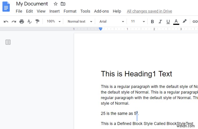 Cách thực hiện Subscript &Superscript trong Google Documents